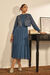 Embroidered Dress Set in Blue